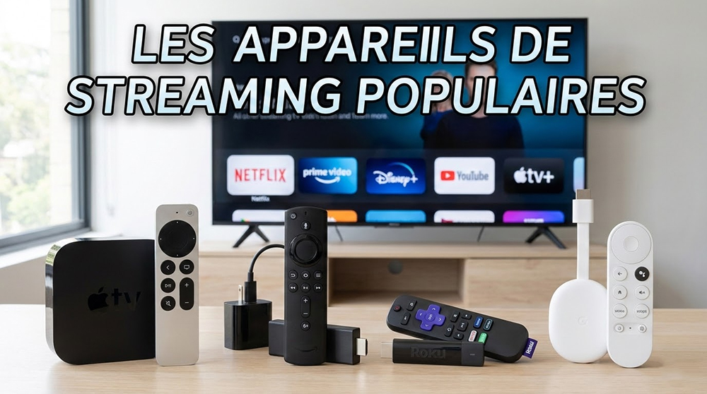 Exemple d'appareils de streaming populaires